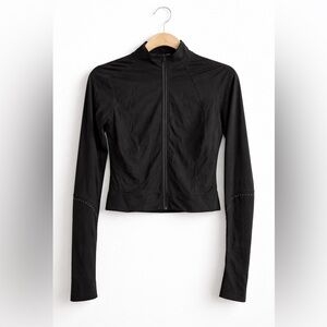 Lululemon Fast & Free Reflective Running Jacket Black Size 8 Lightweight Nulux